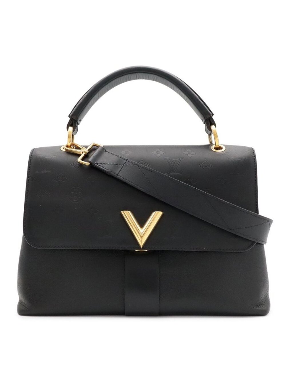 Louis Vuitton Monogram Shadow Veli One Handle 2-Way Shoulder Bag Noir Black